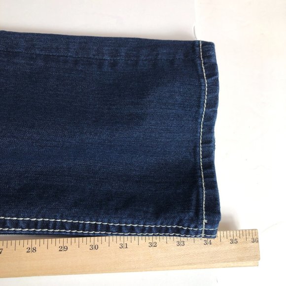 Miss Me Jeans Women's 27 Boot Cut Blue Stretch Denim Embellished Flap Pocket - Picture 14 of 16